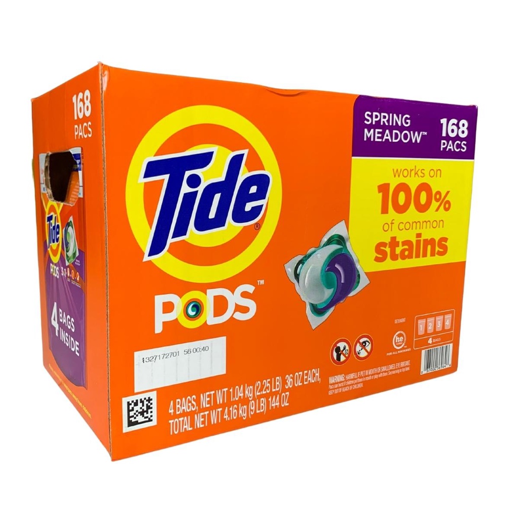 Viên giặt quần áo Tide Pods Mỹ thùng 168 viên - Hàng nhập khẩu