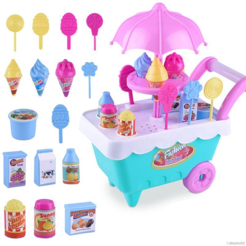Bộ xe bán kem đồ chơi 16 mảnh nhiều màu sắc vui nhộn cho bé