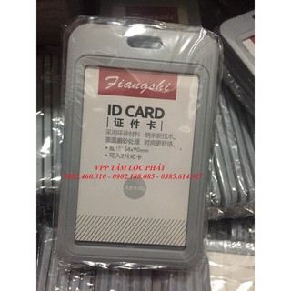 Thẻ ID Card, DỌC (KT 54*90mm) - Thẻ đeo bảng tên nhân viên văn phòng nhựa cao cấp, Combo 10 chiếc