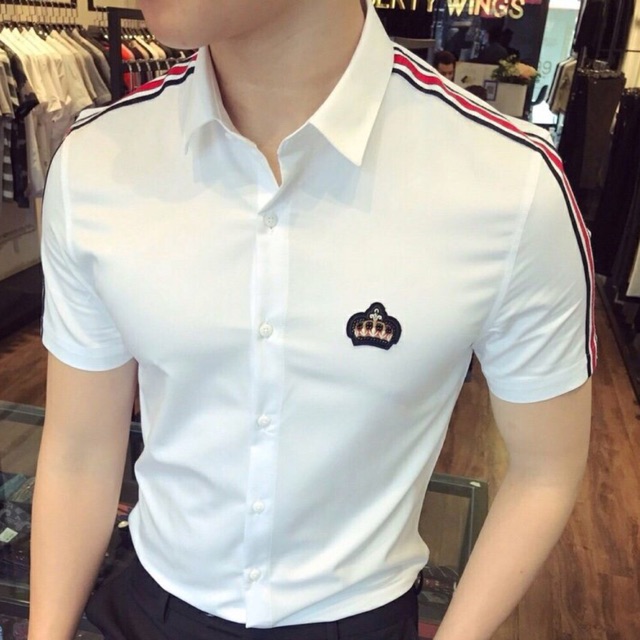 Somi nam tay ngắn hoạ tiết đắp TT462120