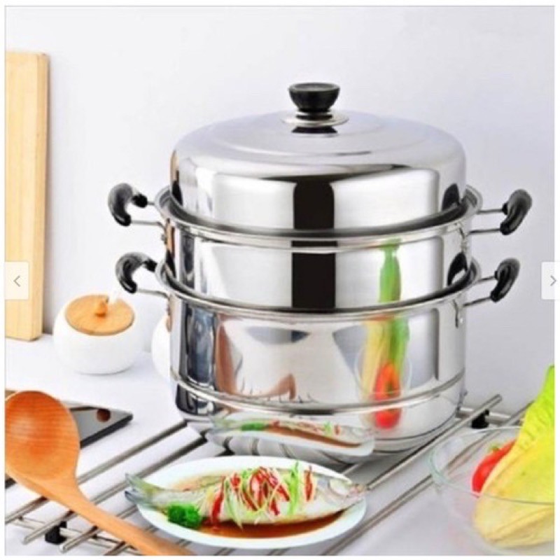 NỒI HẤP INOX 3 TẦNG SIÊU TIỆN LỢI SZ 28cm