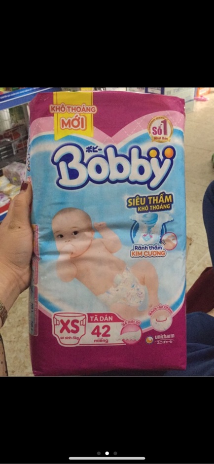 Tã Dán Sơ Sinh Bobby Size Xs(42)-Xs(70)