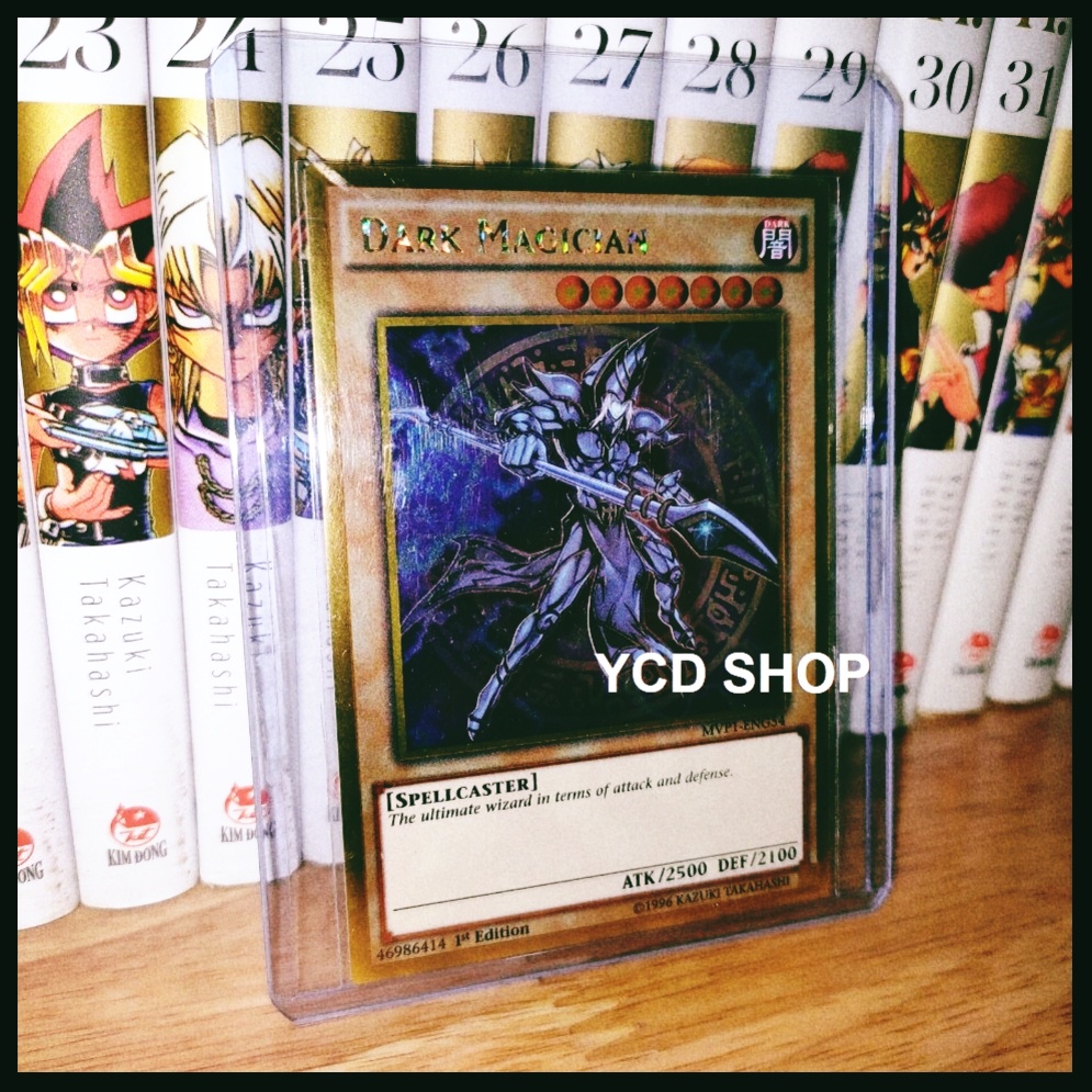 Thẻ bài Yugioh chính hãng Dark Magician (movie art) – Gold Rare