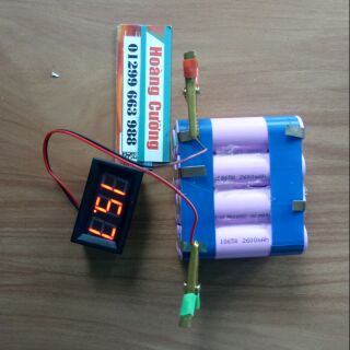 Pin 4s 18650 kèm mạch báo led