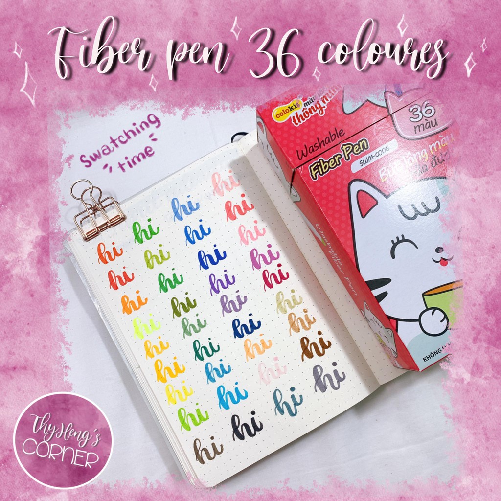 (Giá rẻ) Bút Lông Màu FIBER PEN Colokit 36 màu FP-C03/ SWM-C006