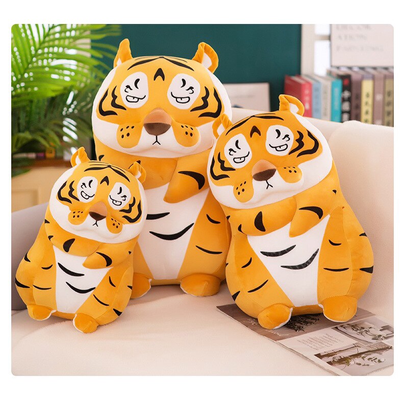 Thú bông hổ mập khoanh tay dáng ngồi bigsize