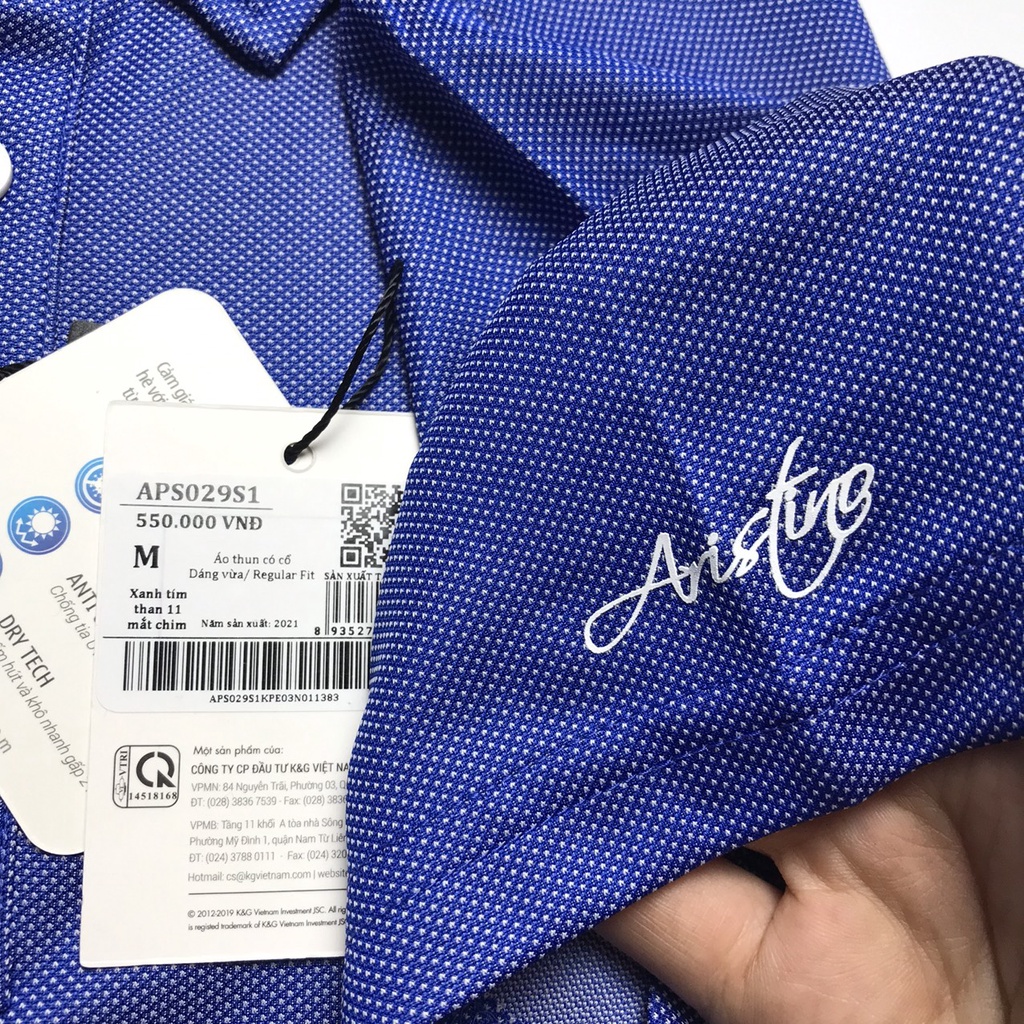 Áo thun nam ngắn tay  ARISTINO bền màu không bai gião APS029S1