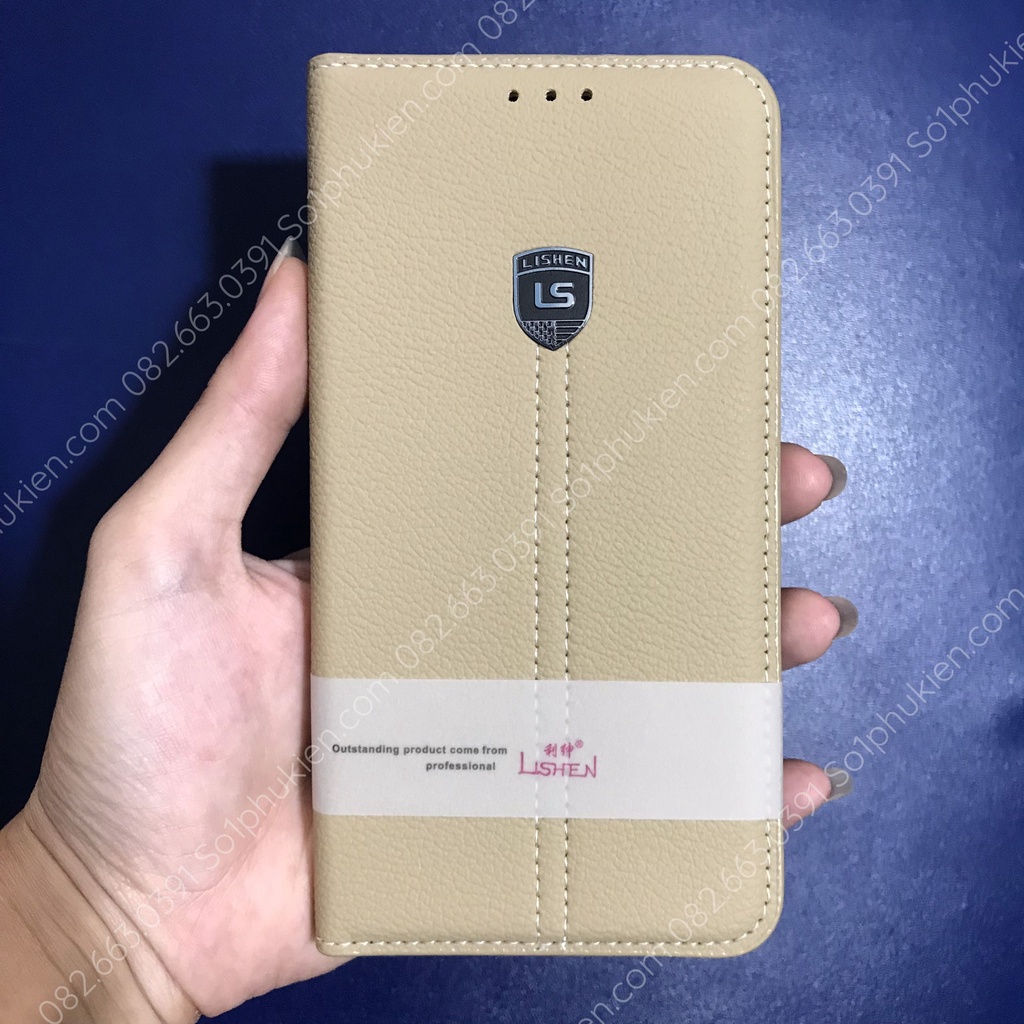 Bao da Vsmart Joy 3, Active 3 da cao cấp, có ngăn thẻ, chống xem phim (không quai gài)