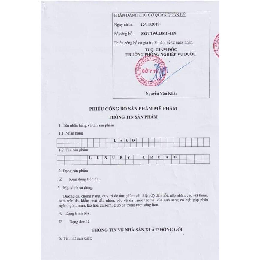 [XÃ HÀNG + QUÀ 30K] Kem dưỡng da ngày Laco Luxury Cream trắng da mờ nám chống nắng Amila KN01 tặng bông tẩy trang 30k | BigBuy360 - bigbuy360.vn