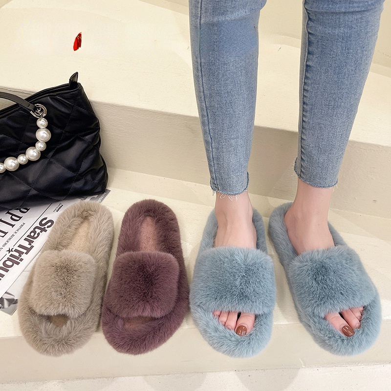 Dép Bông Đi Trong Nhà Chống Trượt 3.8cm Thời Trang Thu Đông 2022 Dễ Thương Cho Nữ