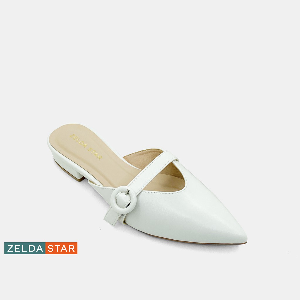Guốc Zelda Star mũi nhọn cao 2cm phối quai - GN0340121
