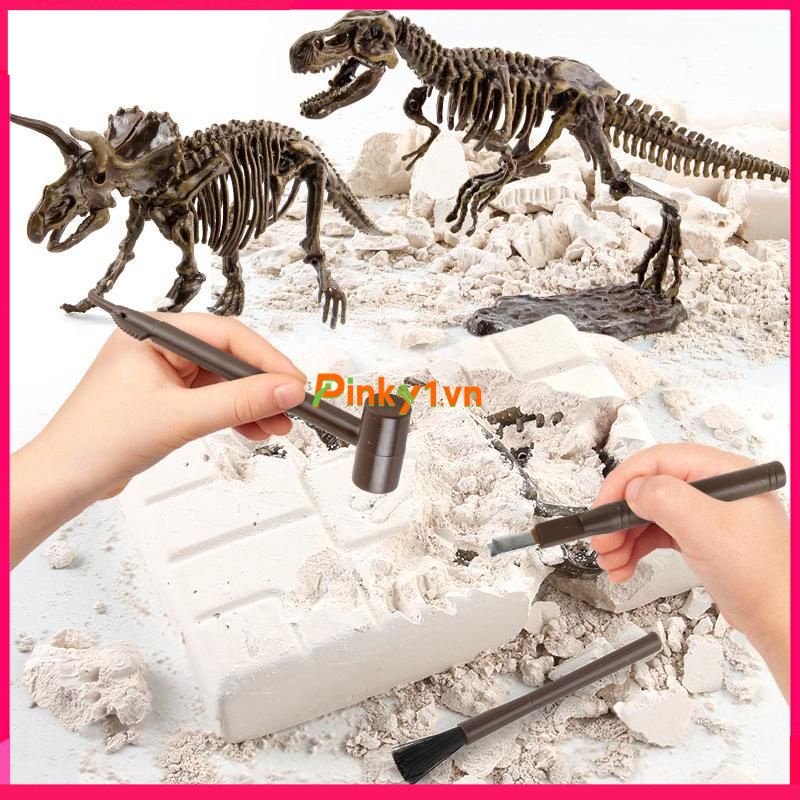 Sáng Tạo Thân 3D Khai Quật Khảo Cổ Học Bộ Đồng Hồ Mô Phỏng Các Hóa Thạch Khủng Long Đồ Chơi Quà Tặng Cho Bé