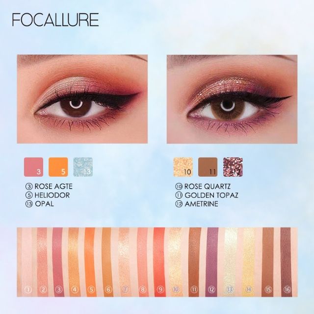 FOCALLURE - Bảng mắt Crystal Eyeshadow The Impressionism Collection