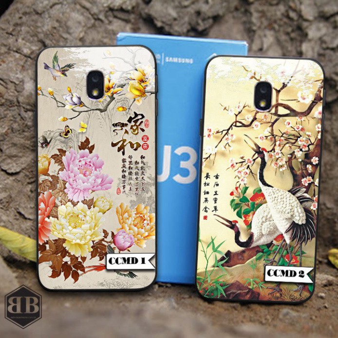 Ốp lưng kính cường lực Samsung Galaxy J3 Pro ( 2017 ) siêu đáng yêu