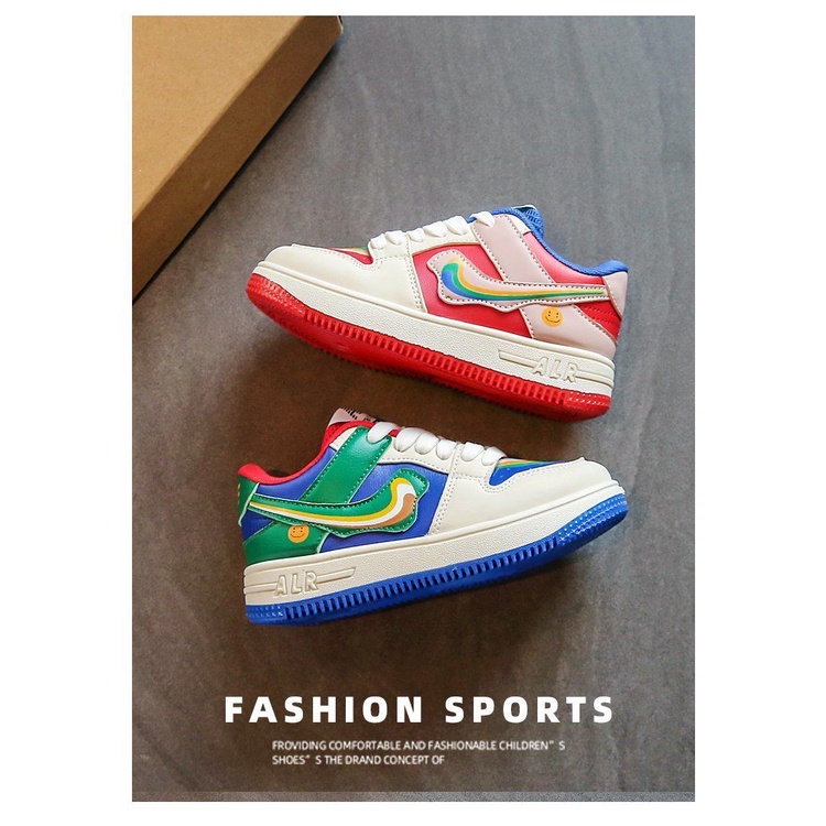 Giày Thể Thao Cổ Thấp Hình Vịt Mandarin Màu Cầu Vồng Phong Cách Mùa Thu Mới Cho Trẻ Em