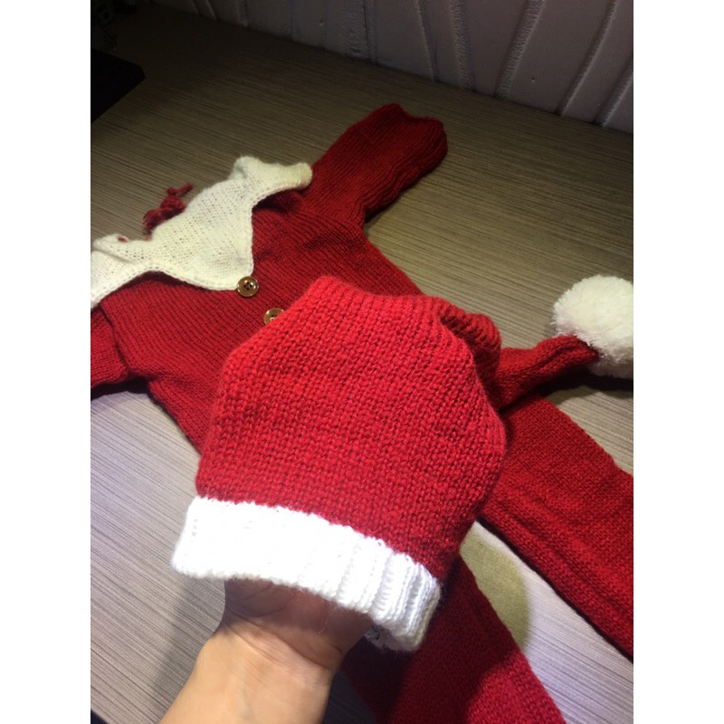 Body Đan len đỏ  cho bé 6-15m