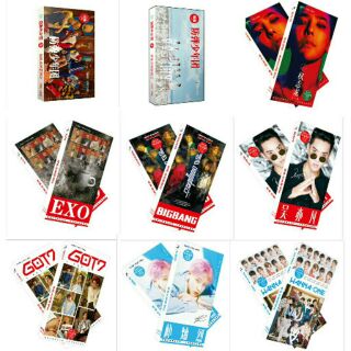 Postcard BTS,  EXO,  GOT7, WANNA ONE,  BIGBANG..