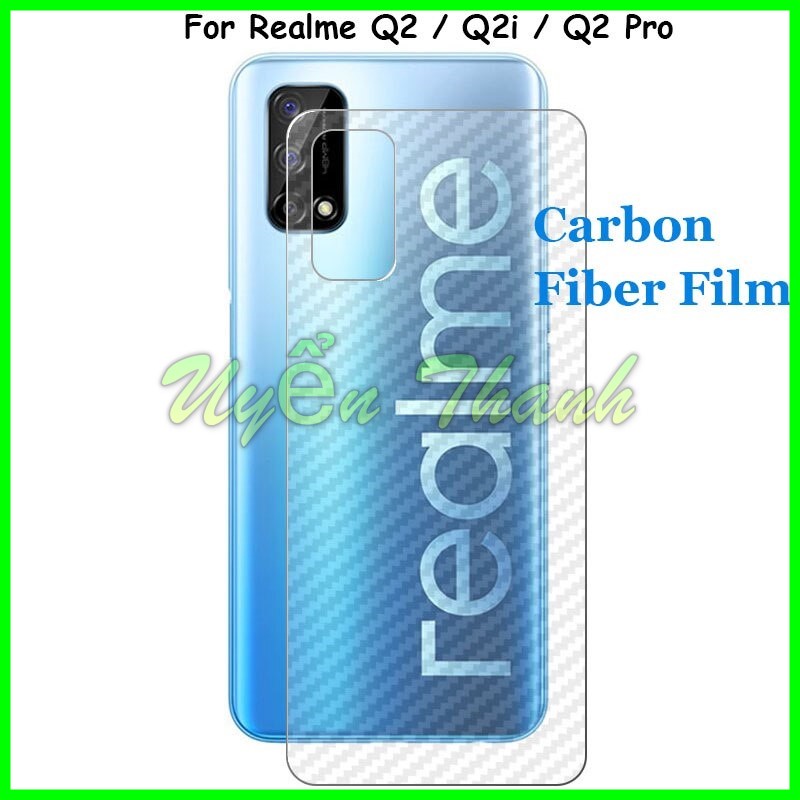 Miếng dán carbon mặt lưng Realme C21Y Q Q2 Q2i 5 8 pro Narzo 30A 50A prime Realme GT GT Neo C11 C12 C15 C20 C25 C35