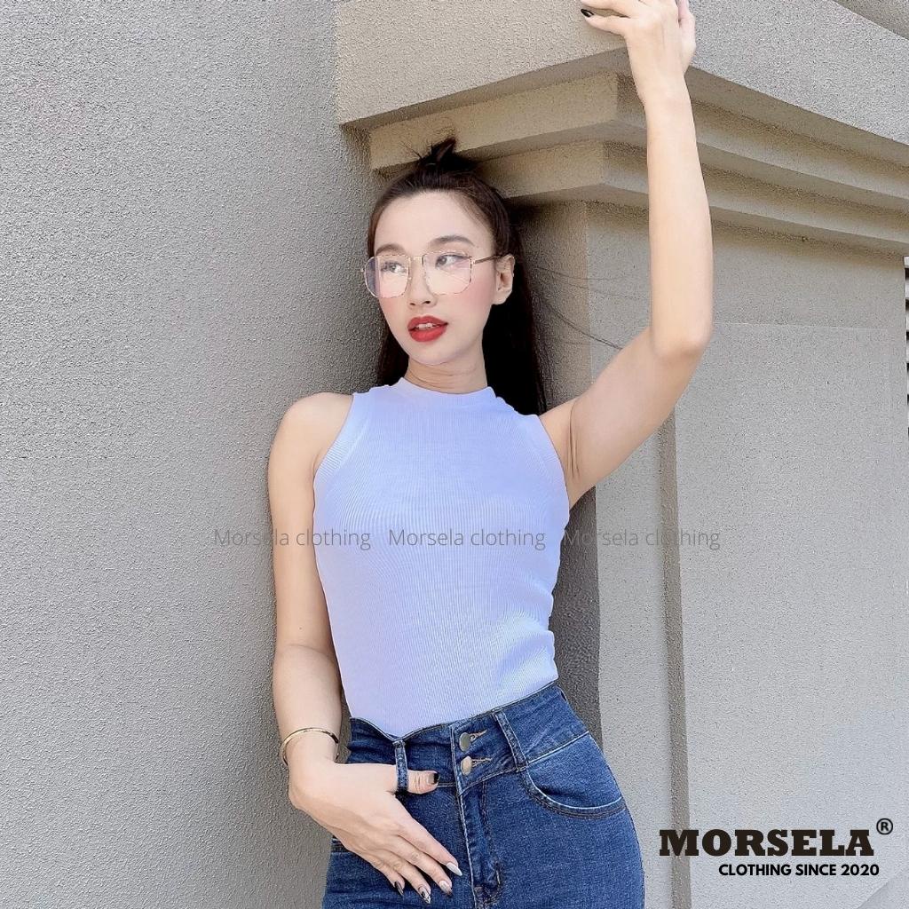 [Mã FAMARAL2 giảm 10K đơn 50K] Áo croptop 3 lỗ nữ chất thun cotton - Áo tanktop chất thun gân mịn co giãn tốt - Morsela | BigBuy360 - bigbuy360.vn