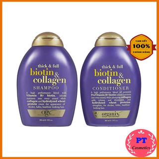 [Chính Hãng] Cặp Dầu Gội Dầu Xả Biotin Collagen Ogx 385ml USA
