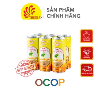6 lon - nước đông trùng hạ thảo yến - thiên ân - 240ml - 3% đông trùng hạ thảo, yến