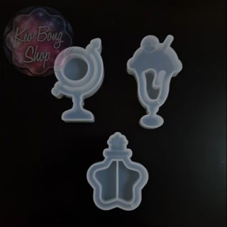 Khuôn shaker bằng siliconee làm móc khóa, phụ kiện resin