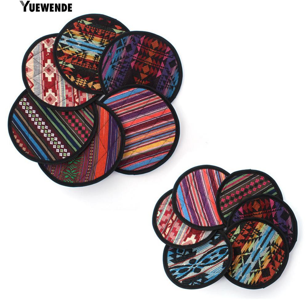 Miếng lót nồi hình tròn hoạ tiết thổ cẩm