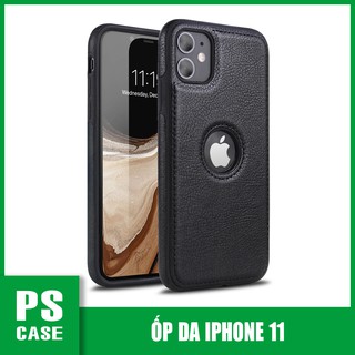 Ốp lưng da cao cấp dành cho iPhone 11 - Màu đen - PS Case Phân Phối