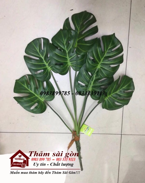 Cây giả- cụm 7 lá trầu bà cao cấp trang trí( ko kèm chậu)