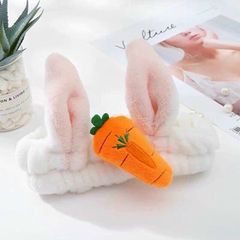 Băng Đô Rửa Mặt,quấn tóc  Tai Mèo , Băng Đô Cài Tóc Tai Thỏ chất vải nhung cao cấp