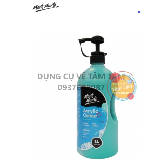 [ TÂM TÂM ]-Màu acrylic Mont Marte bình 1 Lít, Màu acrylic bình vòi Mont Marte 1 Lít-