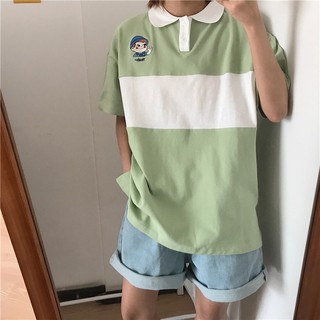 Áo thun Polo có cổ form rộng NỮ