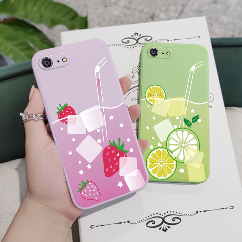 Ốp Điện Thoại Silicone Dẻo In Hình Chai Nước Mùa Hè Mát Mẻ Cho IPhone 8 7 6 6S Plus SE 2020