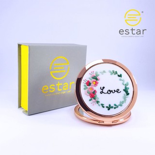 [QUÀ TẶNG SINH NHẬT BẠN GÁI]Gương Thêu Tay, Gương Trang Điểm Bỏ Túi - Tặng Kèm Thiệp Giấy Quilling Siêu Đẹp