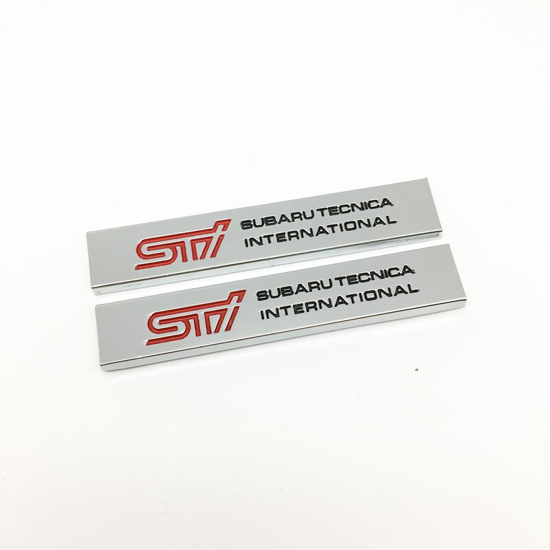 2 chiếc ❥ ❈ logo STI kim loại cho Subaru XV Legacy Forester Impreza WRX STI Trang trí thân xe biểu tượng ô tô Fender huy hiệu bên Miếng dán