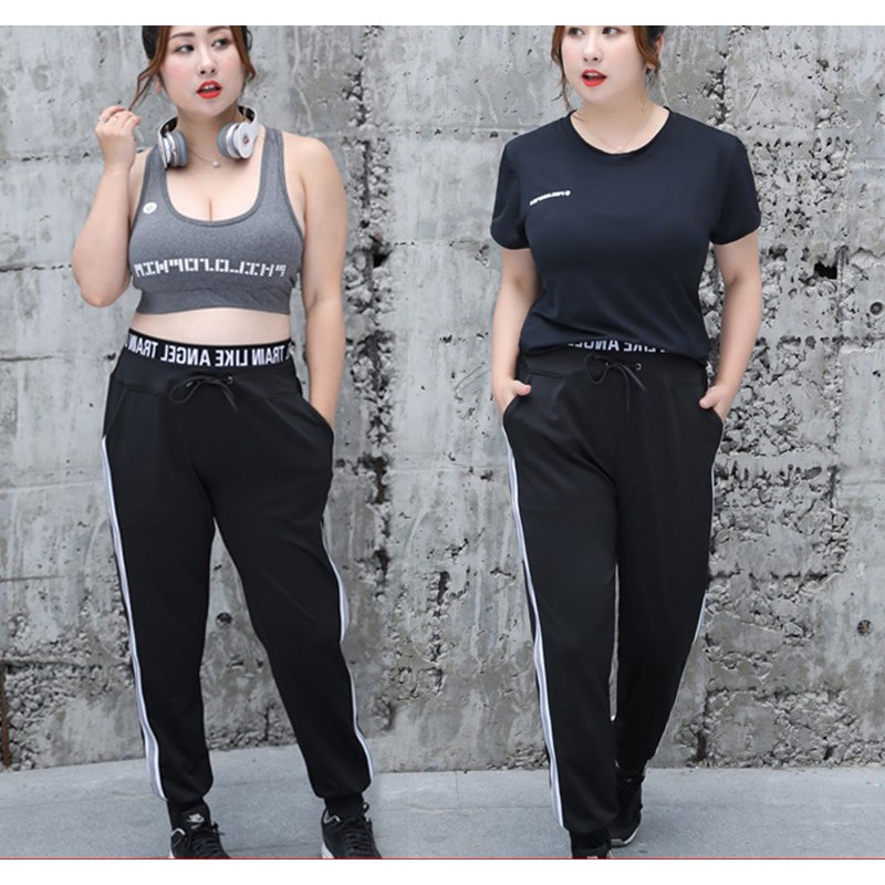 (HOT) (HOT) [ BIG SIZE ] Quần Jogger Nữ - Quần Thể Thao Ống Rộng Co Giãn Phong Cách Hàn Quốc -giá rẻ -giá rẻ