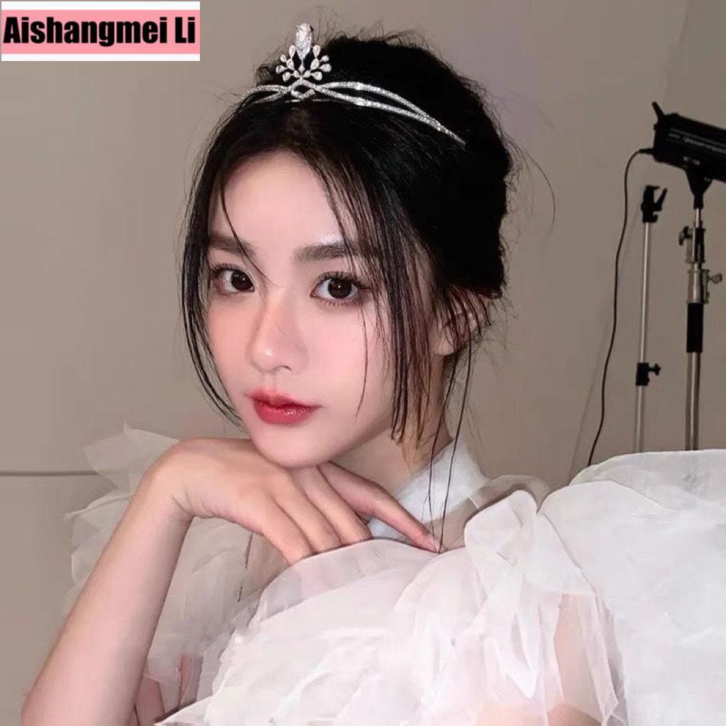 Vương Miện Cài Tóc Cô Dâu Đính Đá Zircon Sang Trọng 2022