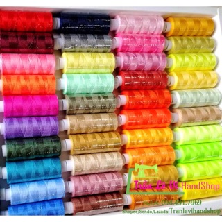 CHỈ BÓNG COTTON ĐA SẮC MÀU MAY HANDMADE