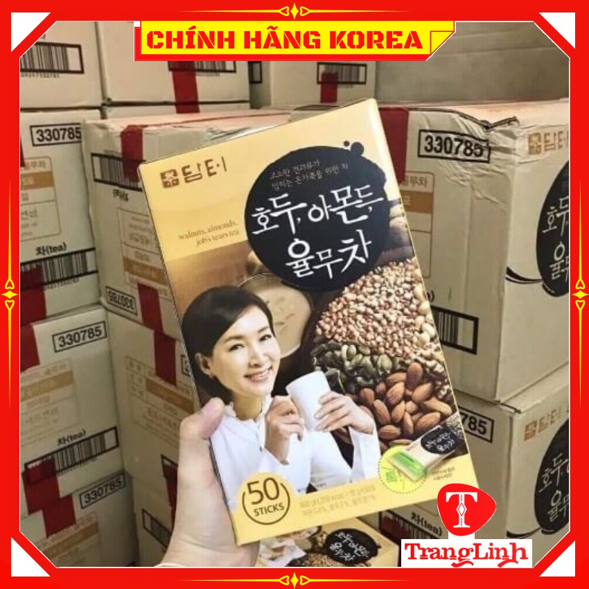 Bột óc chó ngũ cốc hàn quốc, hộp 50 gói x 18gr - Bột ngũ cốc Damtuh chính hãng - tranglinhkorea