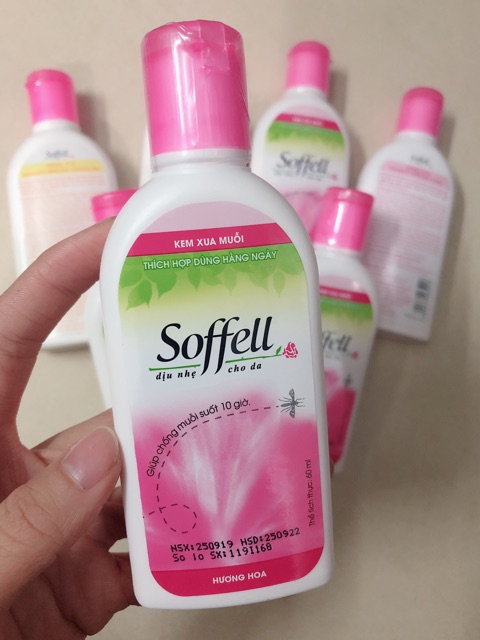 Kem xua muỗi Soffell dịu nhẹ cho da - lọ 60ml