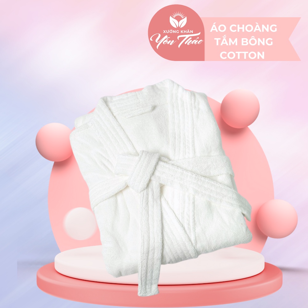 Áo Choàng Tắm Khách Sạn 900gram Chất Cotton Mềm Mại Kiểu Dáng Unisex Nam Nữ Sang Trọng Hiện Đại