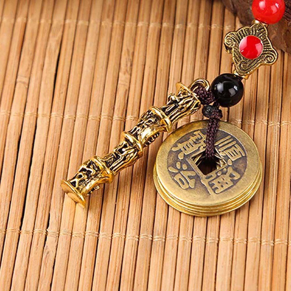 Móc Chìa Khóa Xe Hơi Bằng Đồng Thau May Mắn Phong Thủy Cổ Điển