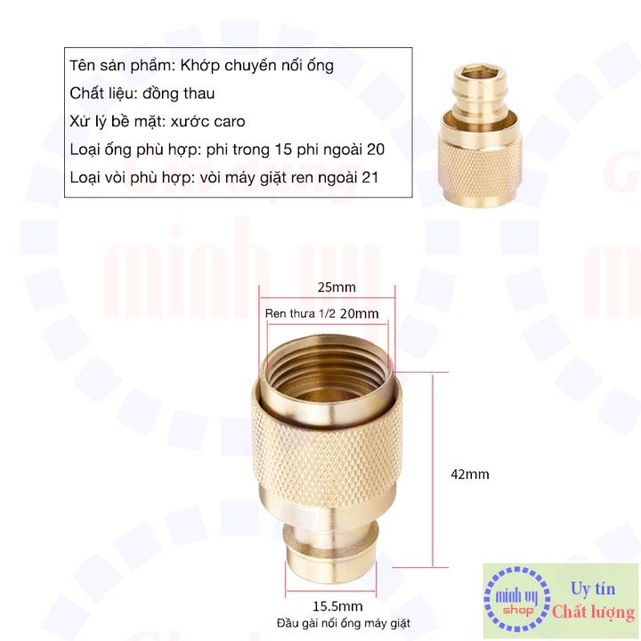 ĐẦU NỐI CHUYỂN ĐỔI NHANH VÒI NƯỚC -1/2INCH