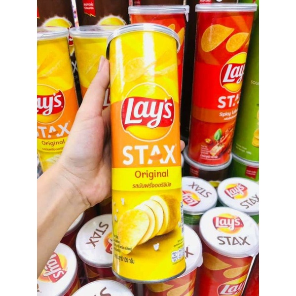 0Khoai tây ống Lays stax 105g