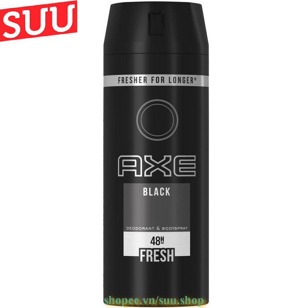 Xịt Khử Mùi Axe 150ml Black Longer, suu.shop Cam Kết 100% Chính Hãng.