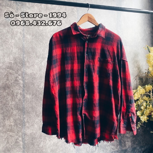 Áo Sơ Mi Nam Nữ Dài Tay Form Rộng Kẻ Sọc Caro Cổ Bẻ Unisex Oversize Sò Phong Cách Hàn Quốc