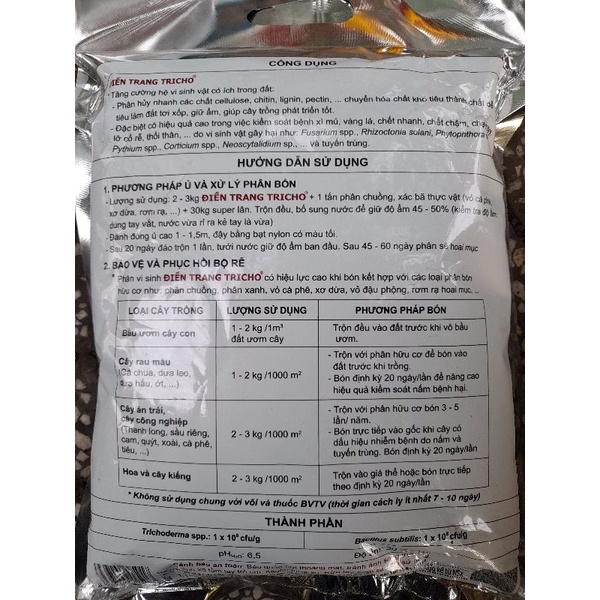 Nấm đối kháng trichoderma, phân vi sinh vật ủ rác hữu cơ, trộn đất trồng