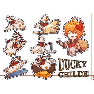 Sticker - Hình dán Childe (Genshin Impact) lấp lánh