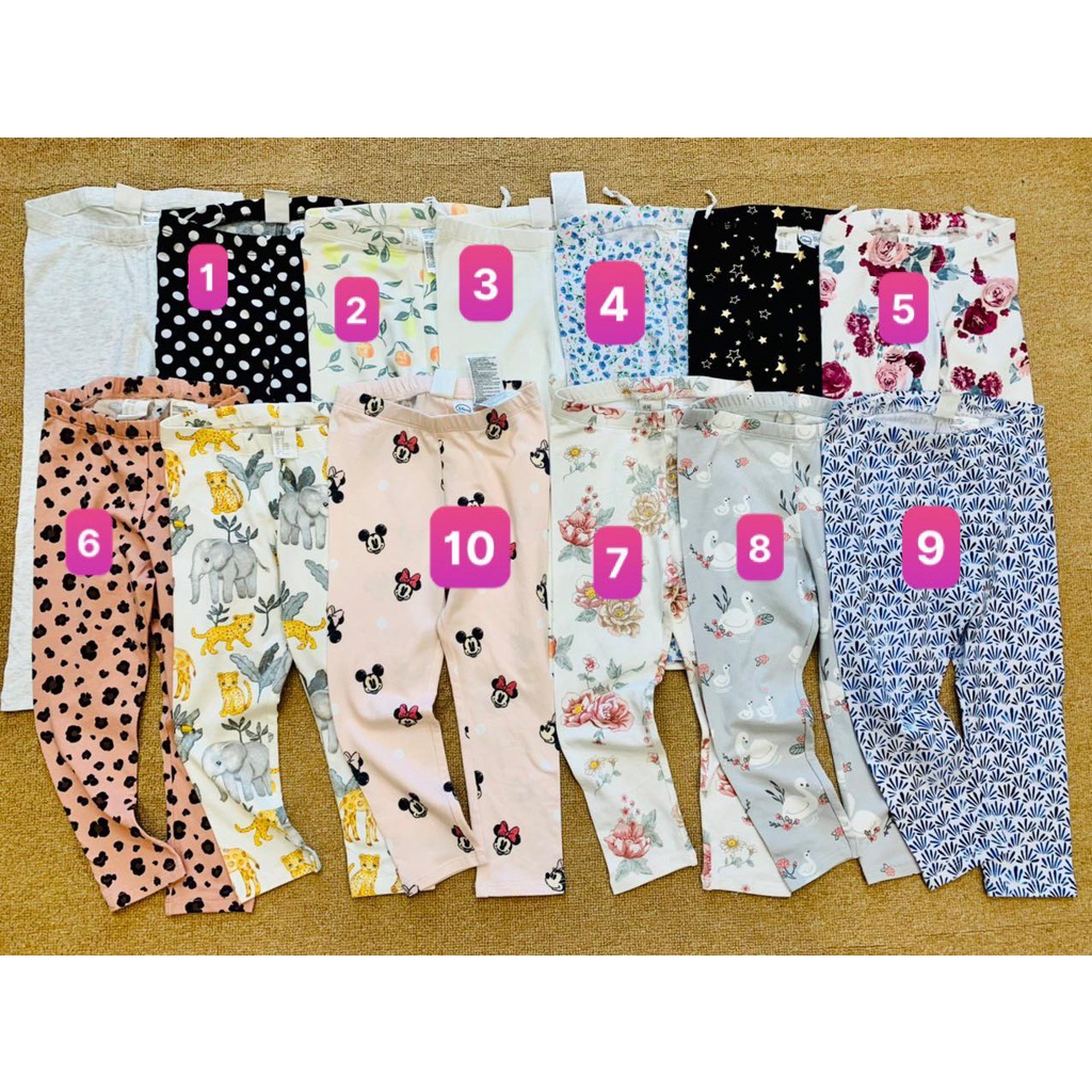 Quần legging Hm bé gái siêu xinh thu đông 2022