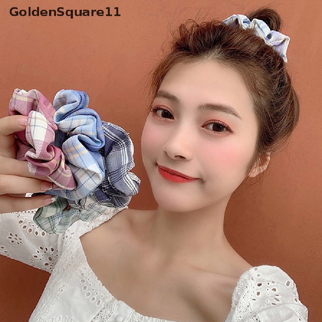 Dây Cột Tóc Co Giãn Họa Tiết Kẻ Sọc Phong Cách Hàn Quốc Goldsquare11